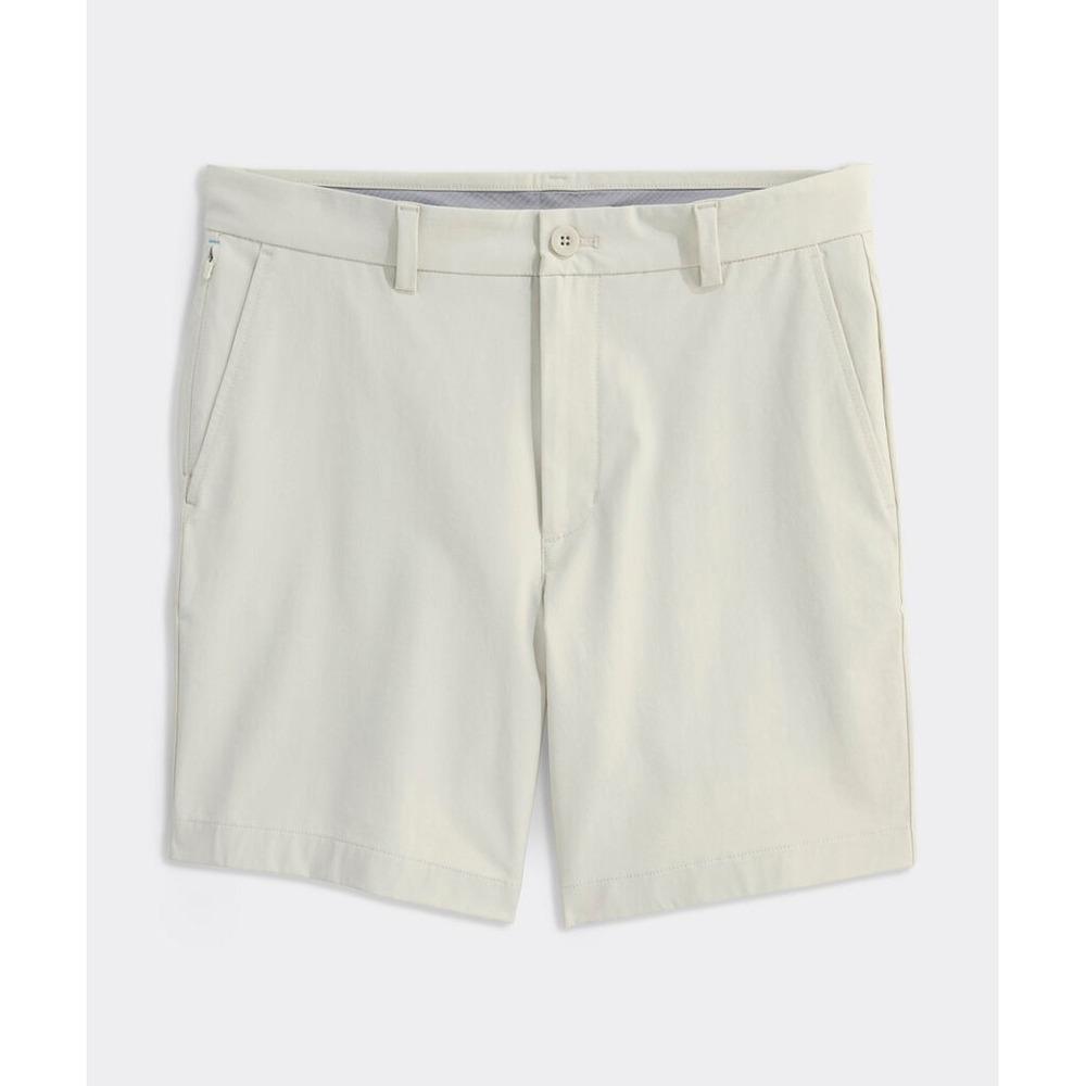 Vineyard Vines Performance 7 Inch On-The-Go Shorts Mens 40 Khaki Stone Stretch